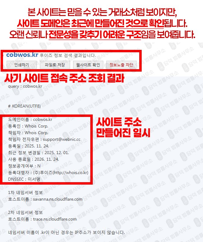이 사진은 담덕법률사무소에서 캡쳐해둔 사칭(Affinity Equity) 웹사이트 캡쳐 사진이며 URL은 cndojs.kr 입니다.