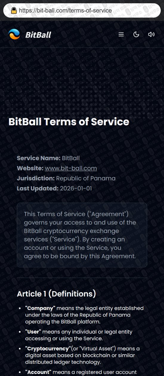 이 사진은 담덕법률사무소에서 캡쳐해둔 사칭(BitBall) 웹사이트 캡쳐 사진이며 URL은 bit-ball.com 입니다.