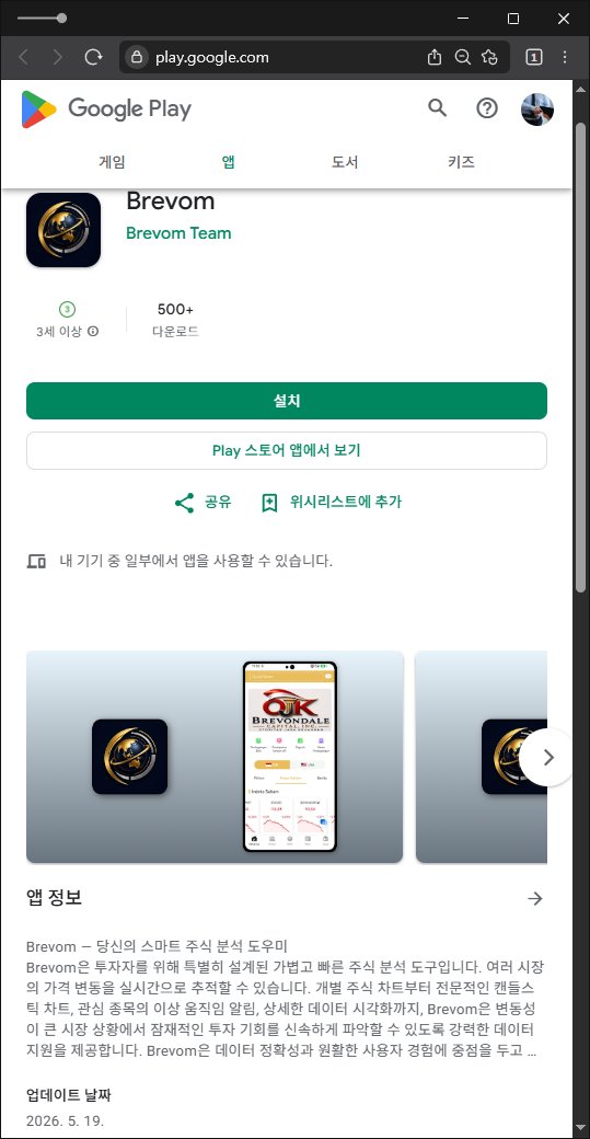 이 사진은 담덕법률사무소에서 캡쳐해둔 주식앱(Brevom) 웹사이트 캡쳐 사진이며 URL은 google.com 입니다.