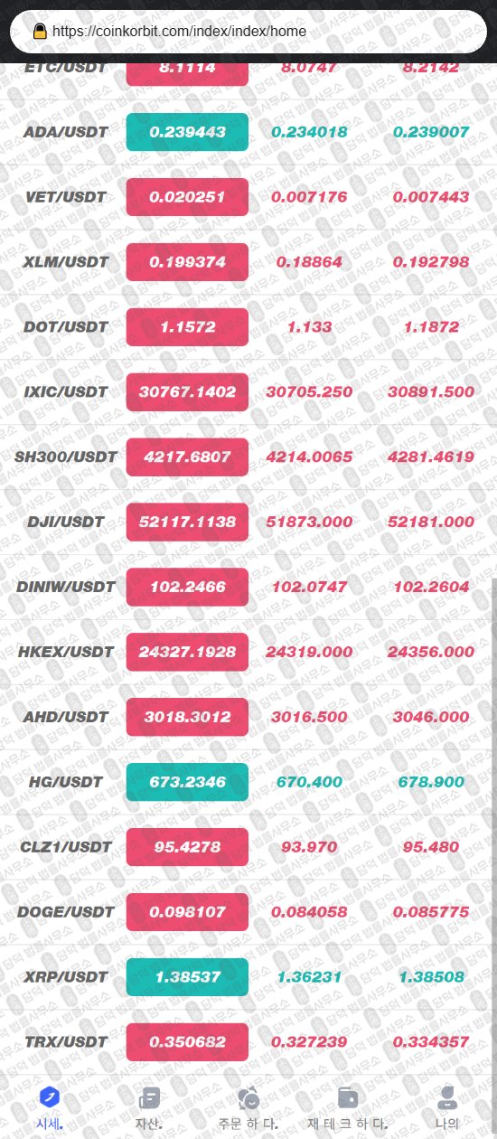 이 사진은 담덕법률사무소에서 캡쳐해둔 코인거래소(COINKORBIT) 웹사이트 캡쳐 사진이며 URL은 coinkorbit.shop 입니다.