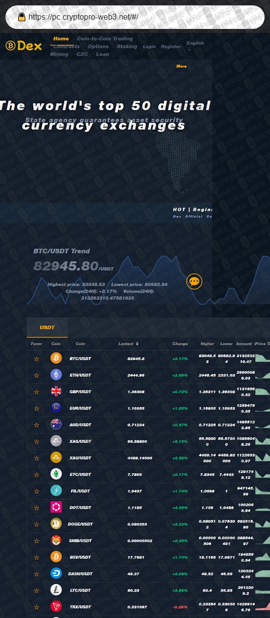 이 사진은 담덕법률사무소에서 캡쳐해둔 덱스(Dex) 웹사이트 캡쳐 사진이며 URL은 dex-trcc.com 입니다.
