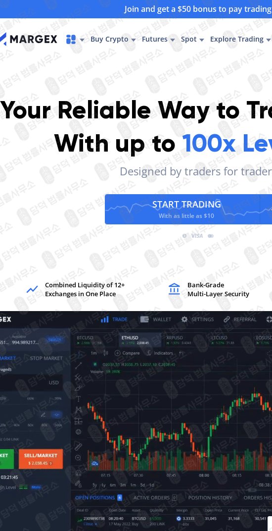 이 사진은 담덕법률사무소에서 캡쳐해둔 사칭(MARGEX) 웹사이트 캡쳐 사진이며 URL은 margex.com 입니다.