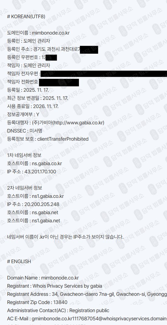 이 사진은 담덕법률사무소에서 캡쳐해둔 조회(MGG COIN) 웹사이트 캡쳐 사진이며 URL은 mimbonode.co.kr 입니다.
