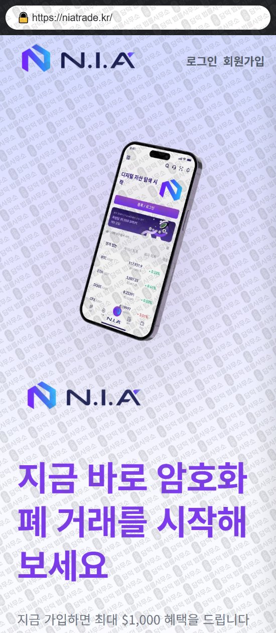이 사진은 담덕법률사무소에서 캡쳐해둔 엔아이에이(URL) 웹사이트 캡쳐 사진이며 URL은 niaglobal.kr 입니다.