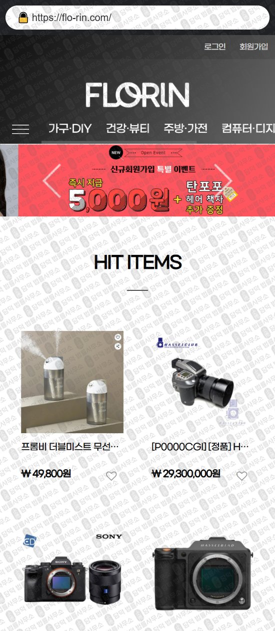 이 사진은 담덕법률사무소에서 캡쳐해둔 쇼핑몰(SNS) 웹사이트 캡쳐 사진이며 URL은 nmo-shop.net 입니다.