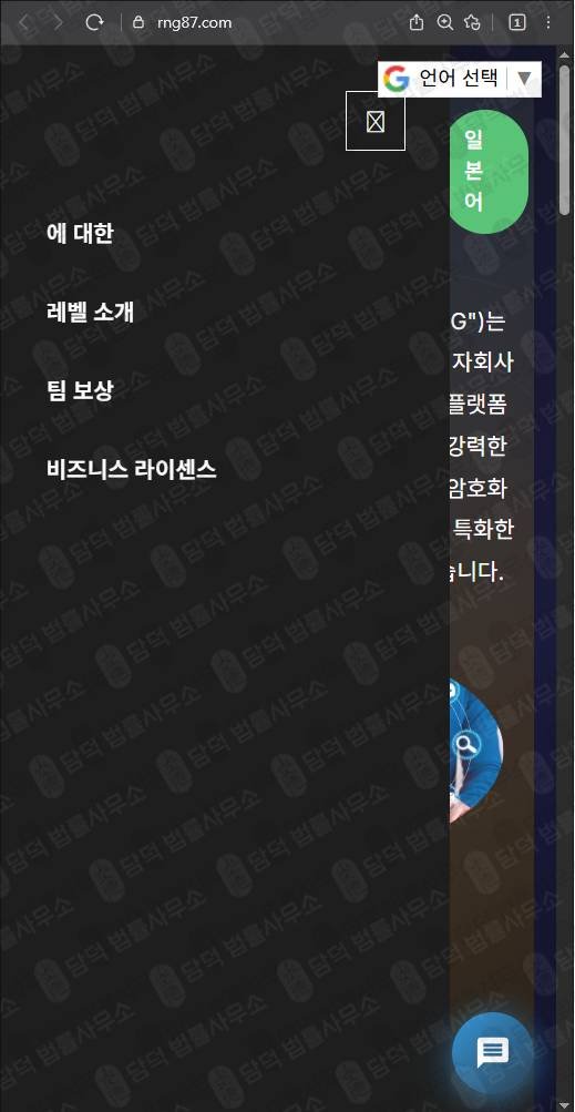이 사진은 담덕법률사무소에서 캡쳐해둔 검증(RNG AI) 웹사이트 캡쳐 사진이며 URL은 rng87.com 입니다.