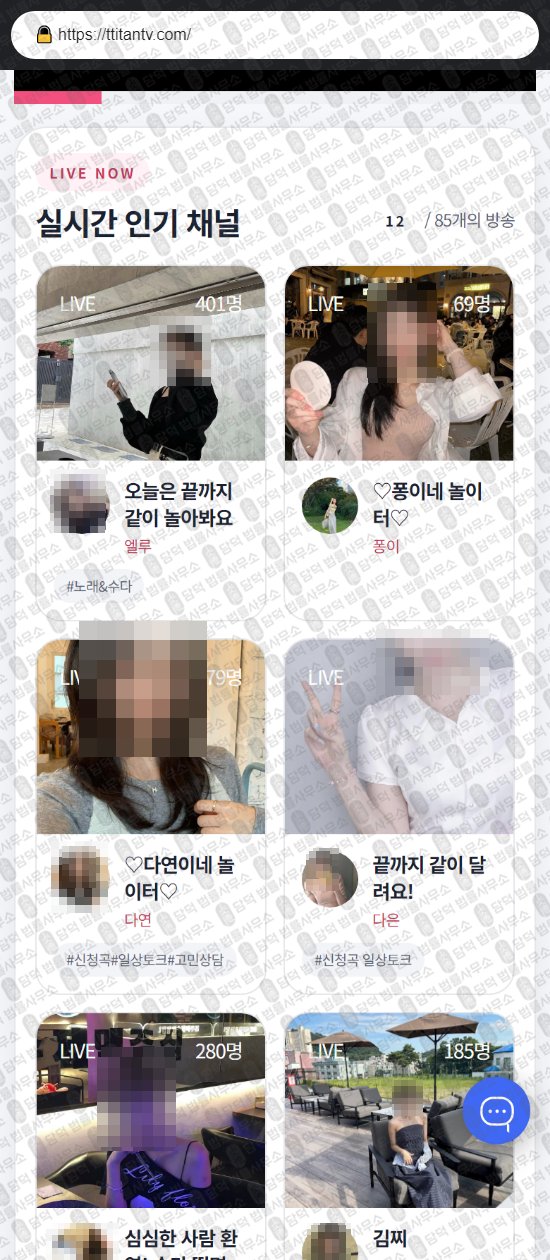 이 사진은 담덕법률사무소에서 캡쳐해둔 티탄티비(URL) 웹사이트 캡쳐 사진이며 URL은 ttitantv.com 입니다.